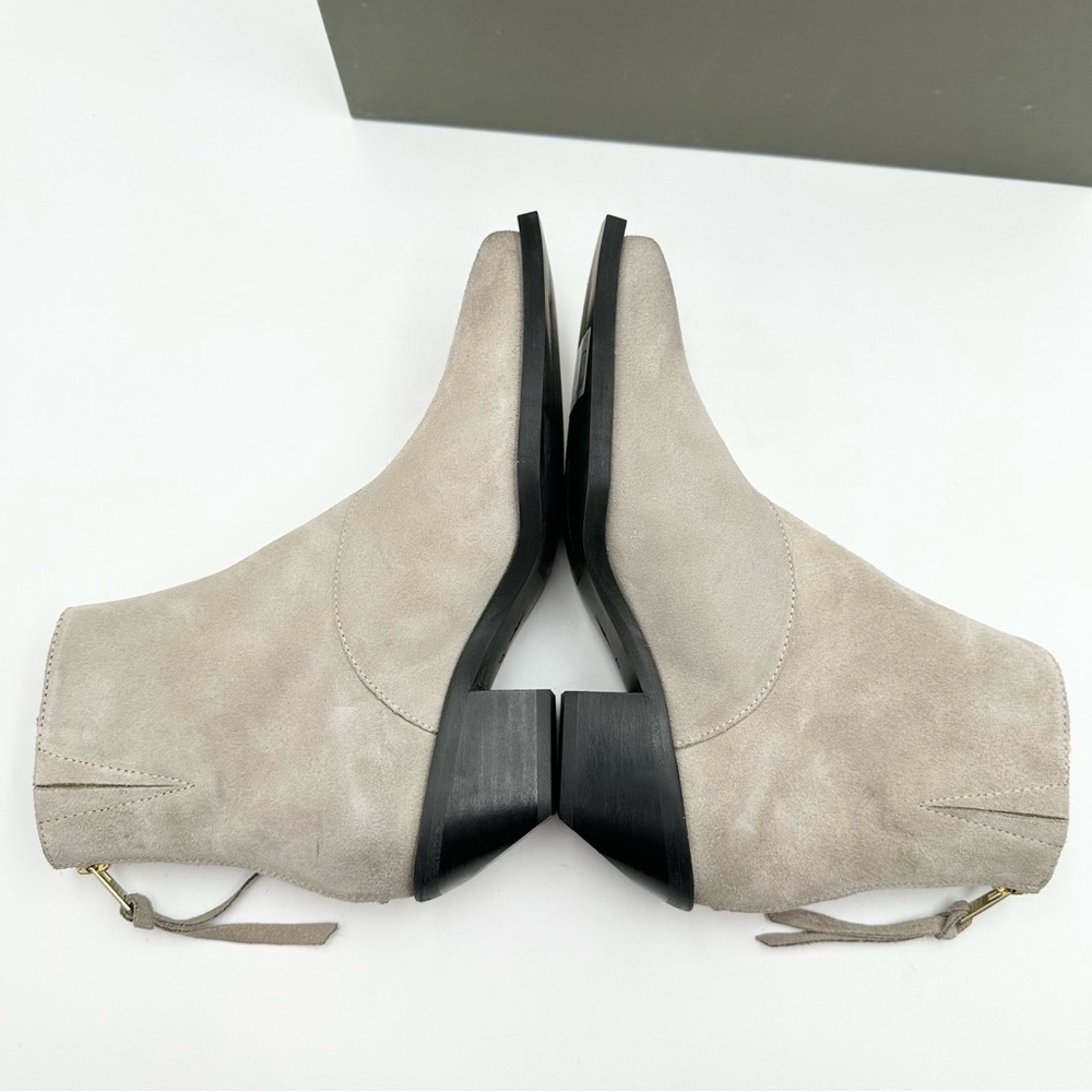 All Saints Lenora Suede Boots in Stone White - Picture 7 of 11
